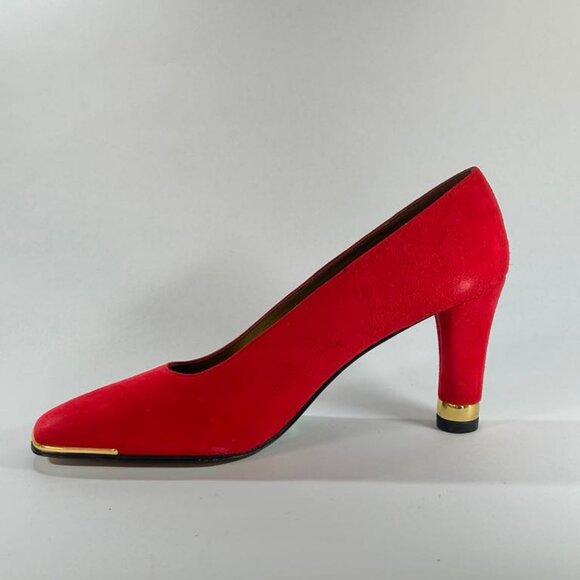 Stewart Weitzman - suede gold tip shoes - Picture 2 of 12